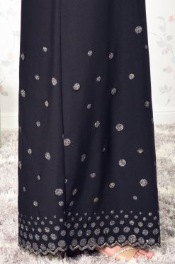 Collar Style Button Embellished Embroidered Abaya 9 3927 2 1 Collar Style Button Embellished Embroidered Abaya