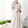 Modern Hand Embroidered Abaya with Bead Embellishments