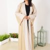 Dual Tone Beads Embellished Bisht Abaya