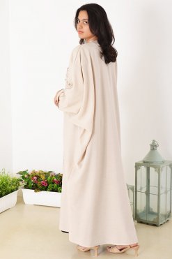 3940 4 2 Beads Embellished Bahraini Style Bisht Abaya