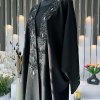 Beads Embellished Embroidered Bisht Abaya