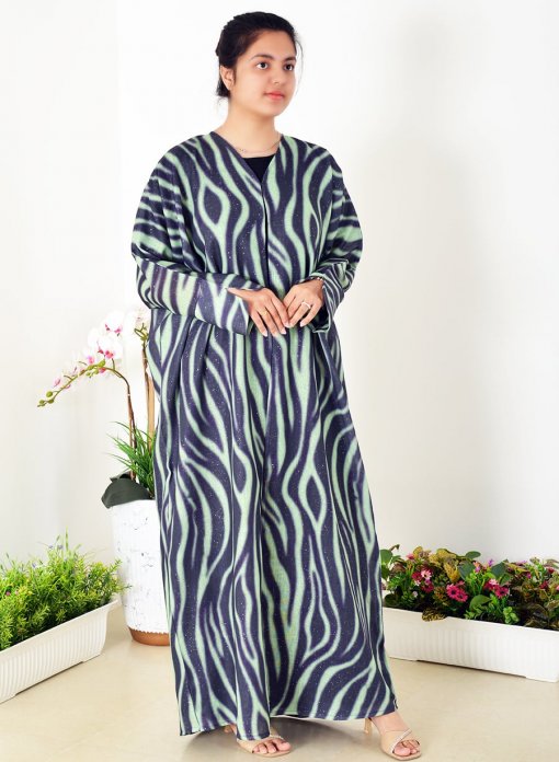 Bahraini Style Self-Printed Plain Bisht Abaya - Unleash Elegance and Tradition in Every Step