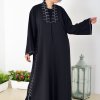 Discover Elegance With Our Classic Look Coat Style Embroidered Abaya