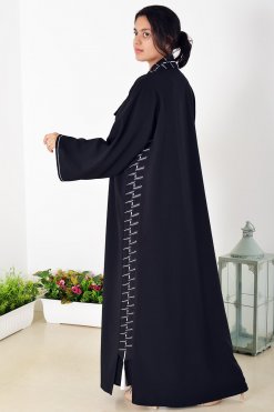 3945 5 1 Discover Elegance With Our Classic Look Coat Style Embroidered Abaya