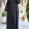 3947 1 1 Stitching Style Plain Bisht abaya