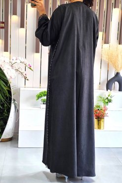 3947 5 1 Stitching Style Plain Bisht abaya