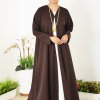 Cuff Style Lace Embellished Abaya - Elevate Your Wardrobe with Style and Elegance