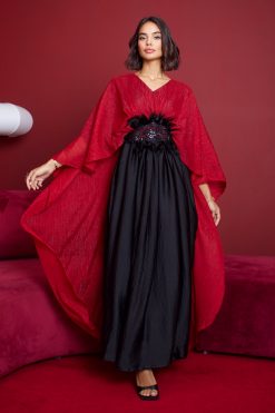 657 Cape layered kaftan