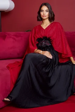657 Cape layered kaftan