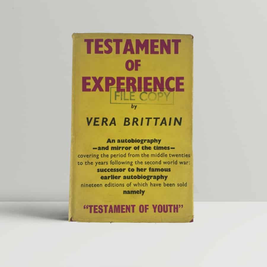 vera brittain testament of experience first ed1