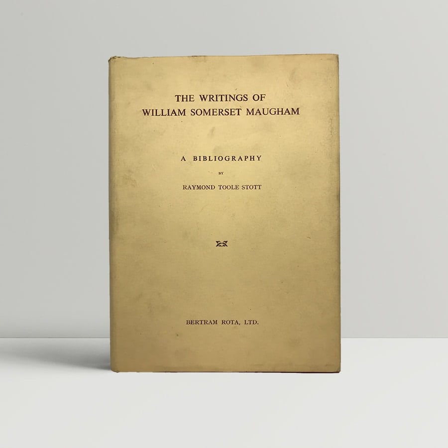 raymond toole stott the writings of william somerset maugham first uk edition 1956