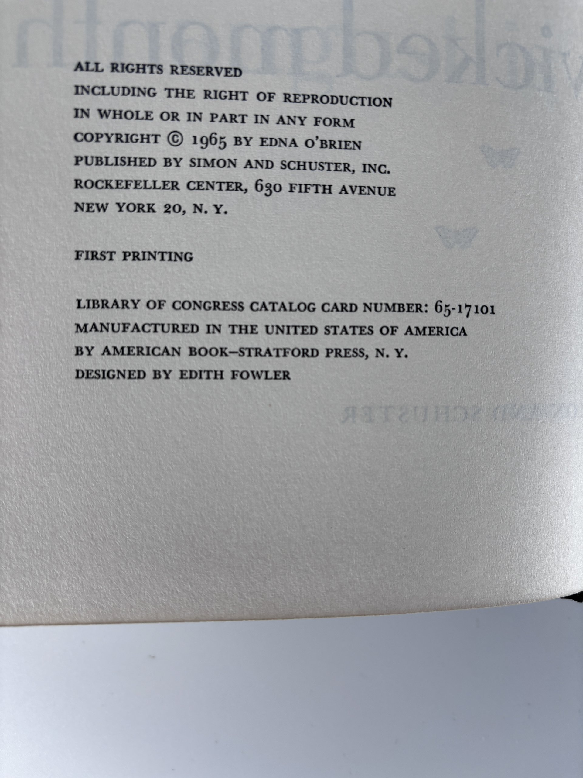 edna obrien august is a wiked month signed first 3