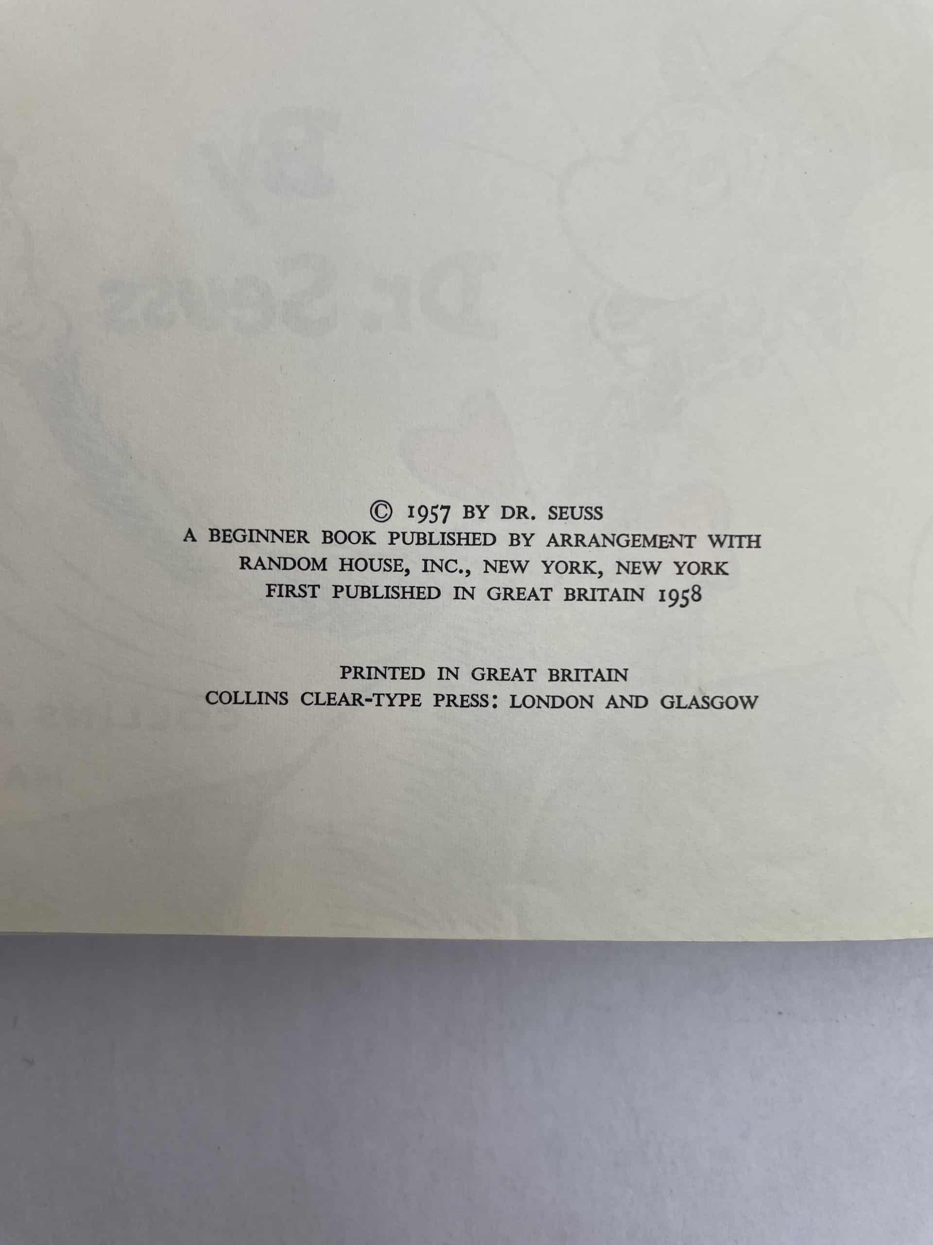 dr seuss cat in the hat double first edition3