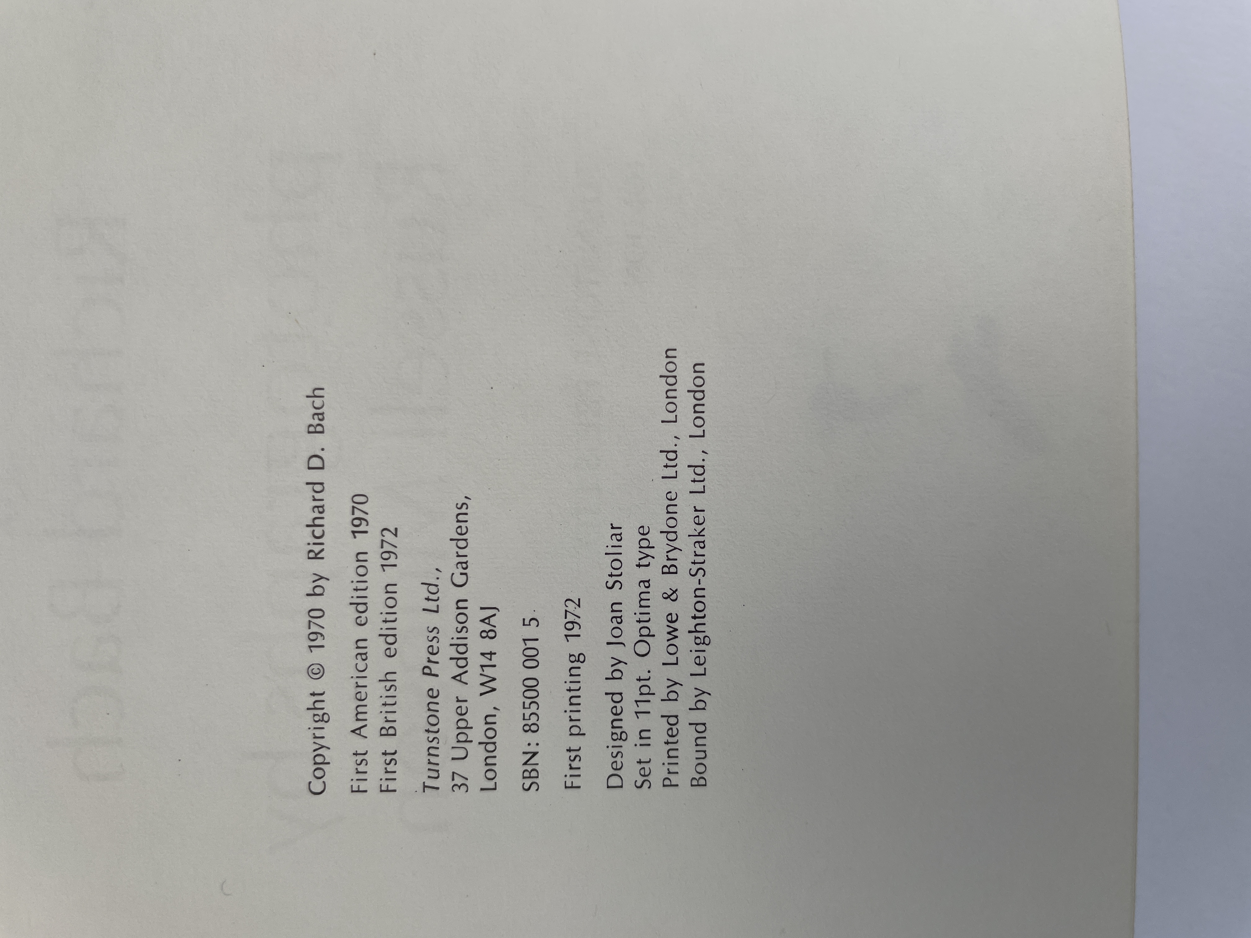 richard bach jonathan livingston seagull first ed2