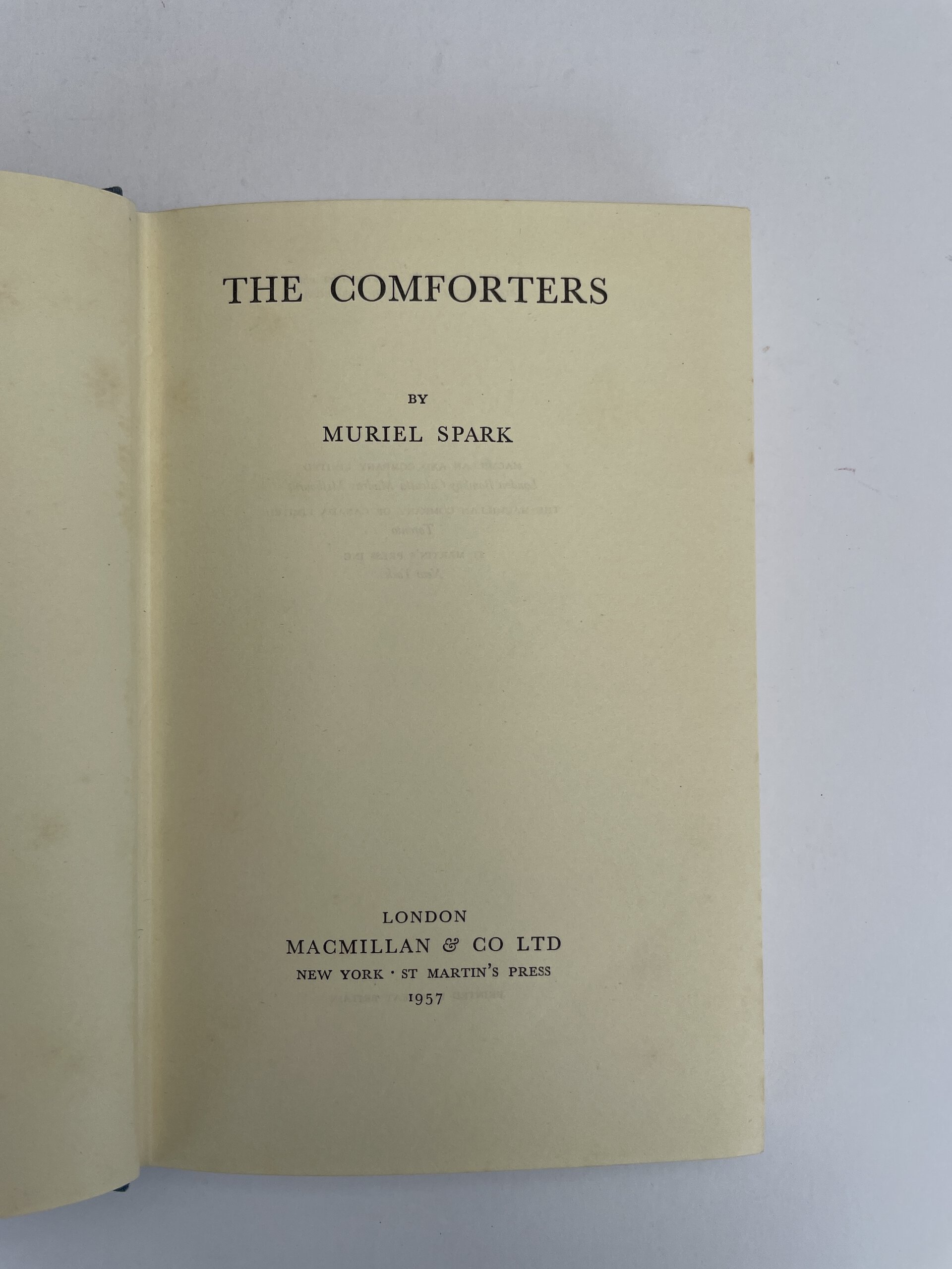 muriel spark the comforters first edition2
