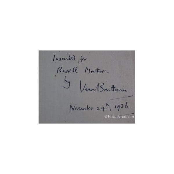 brittain vera honourable estate first uk edition 1936 signed 2