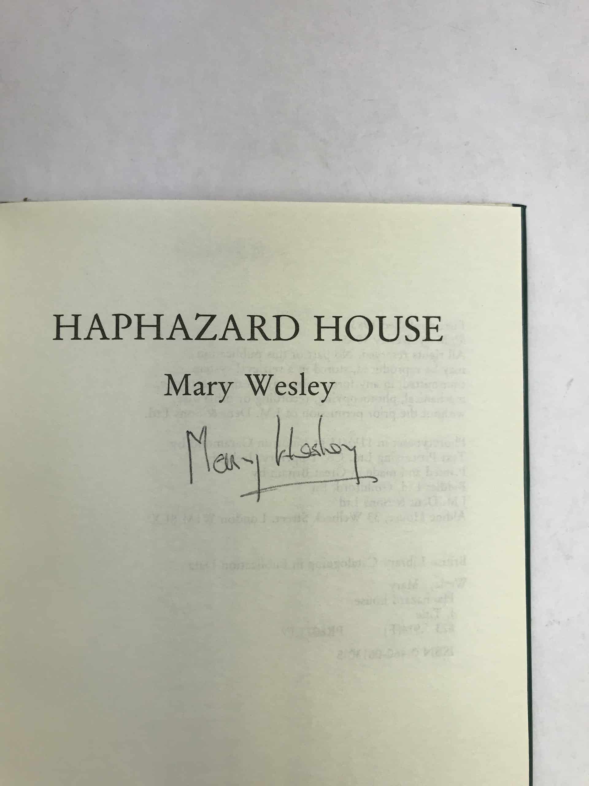 mary wesley haphazard house signed first ed2