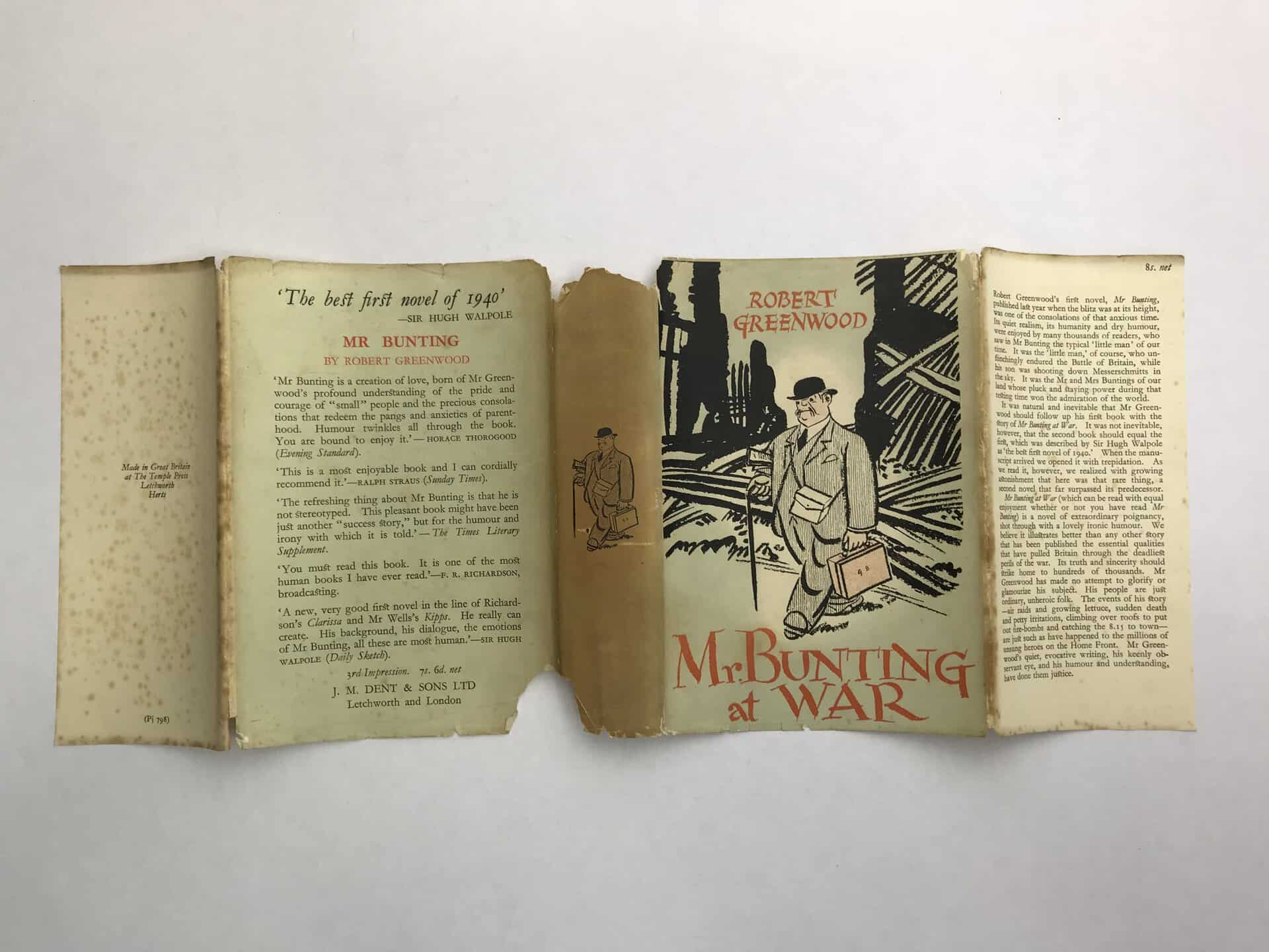 robert greenwood mr bunting at war signed first ed5