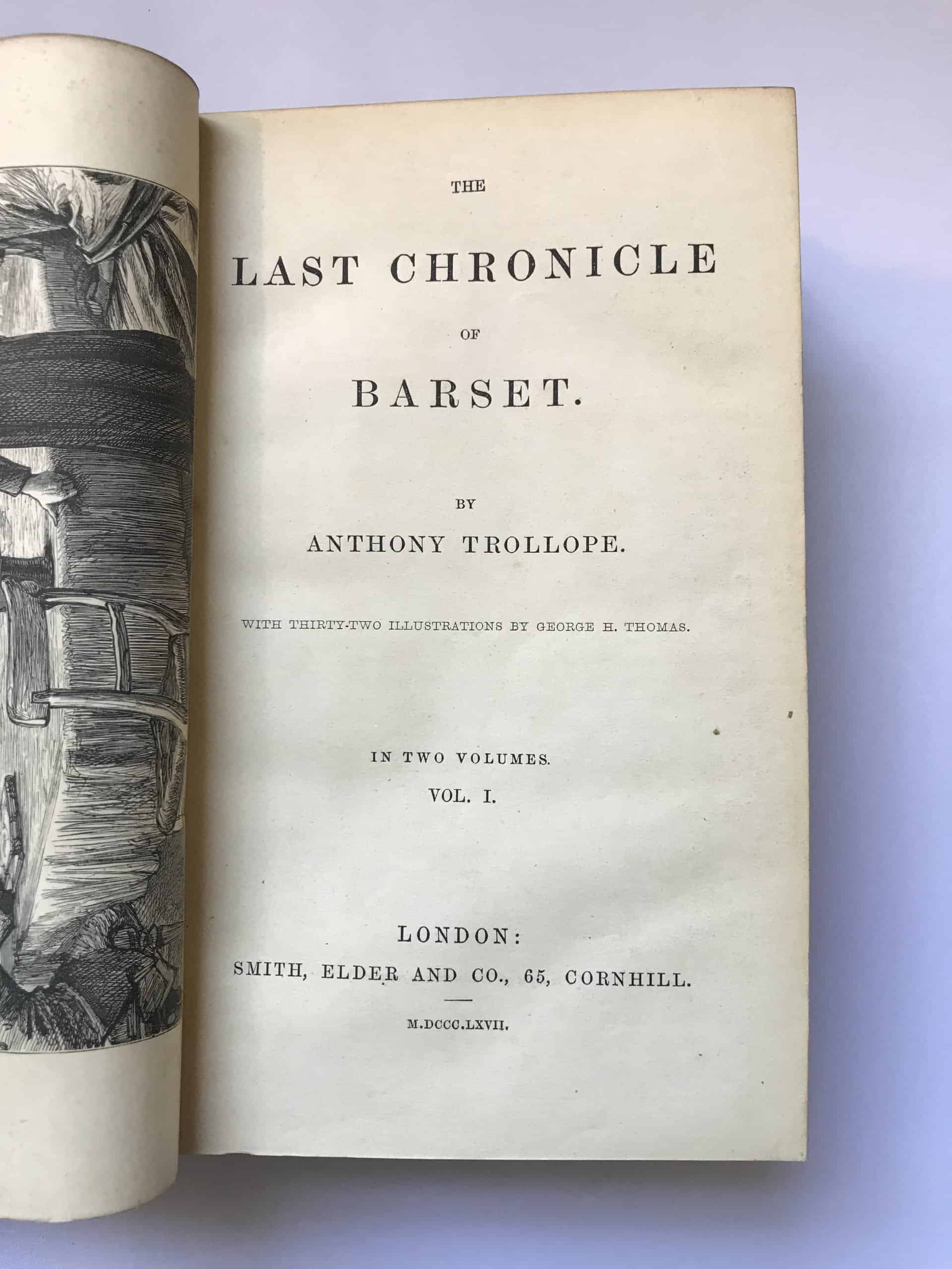 anthony trollope last chronicle of barset first edition two volumes4