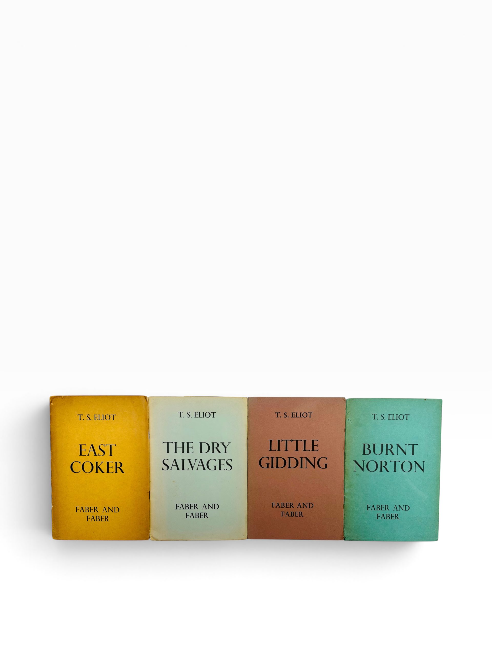 T.S. Eliot - The Four Quartets - All Four First Issue Softcovers - East Coker/Burnt Norton/Dry Salvages/Little Gidding - in custom-made case