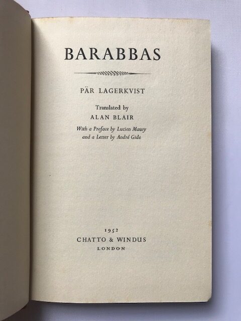 per lagerkvist barabas first edition2