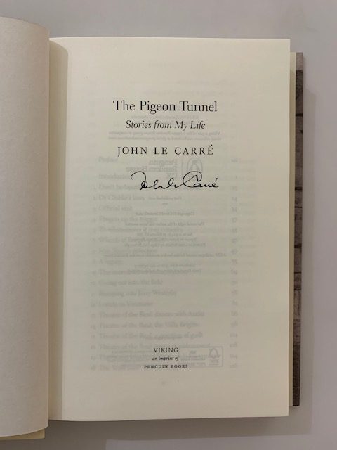 john le carre the pigeon tunnel signed first edition2