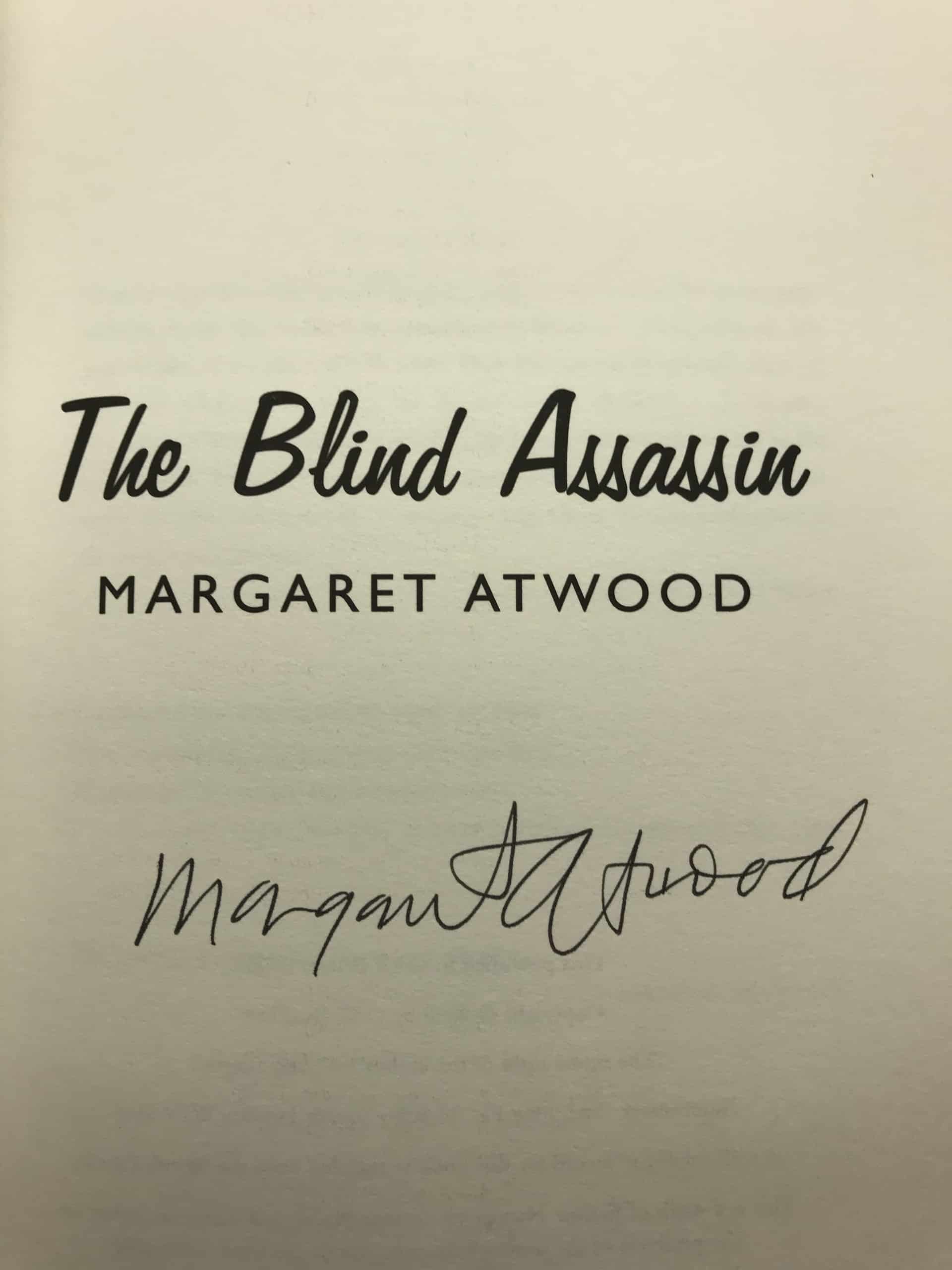 margaret atwood the blind assassin signed first ed2