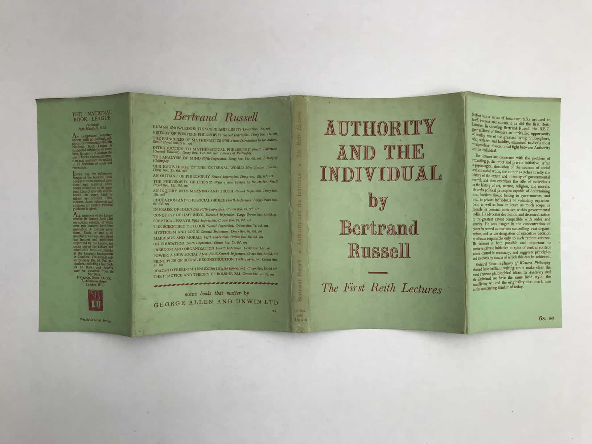 bertrand russell authority and the individual first ed4
