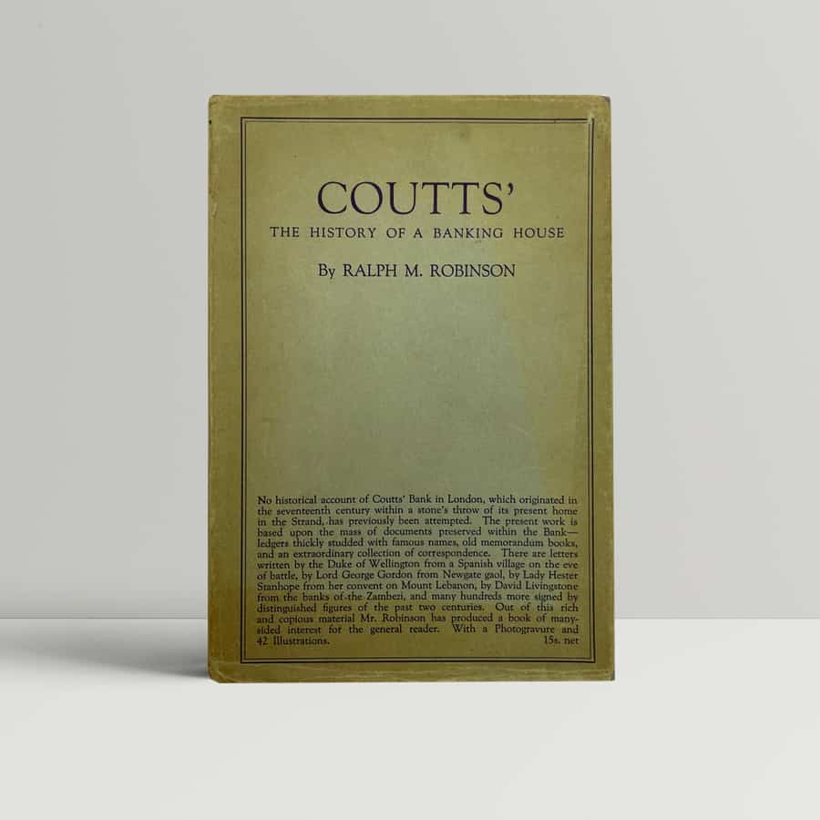 ralph m robinson cotts signed first ed1