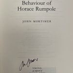 john mortimer the anti social behaviour of horace rumpole signed 2