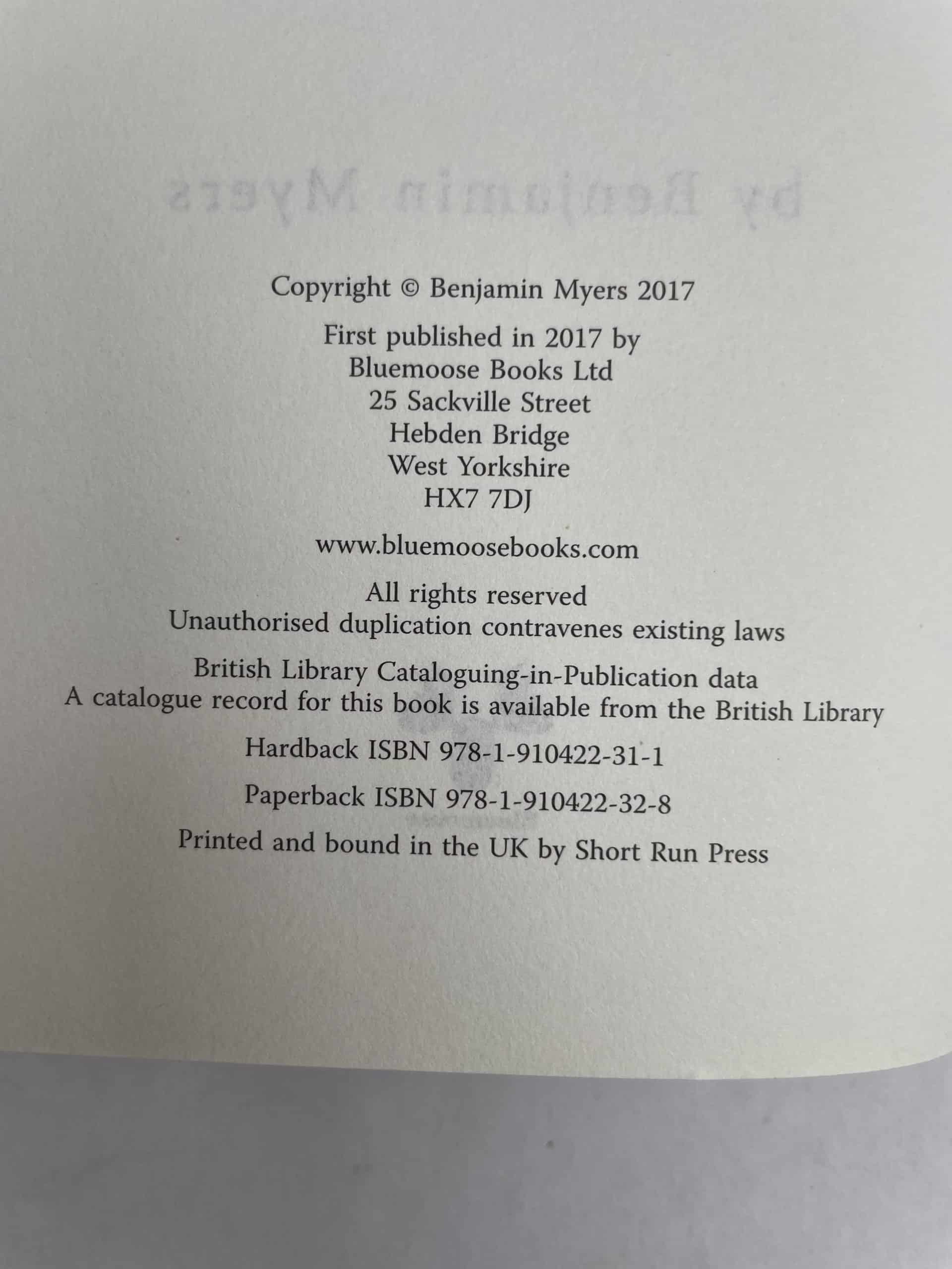 benjamin myers the gallows pole first ed2
