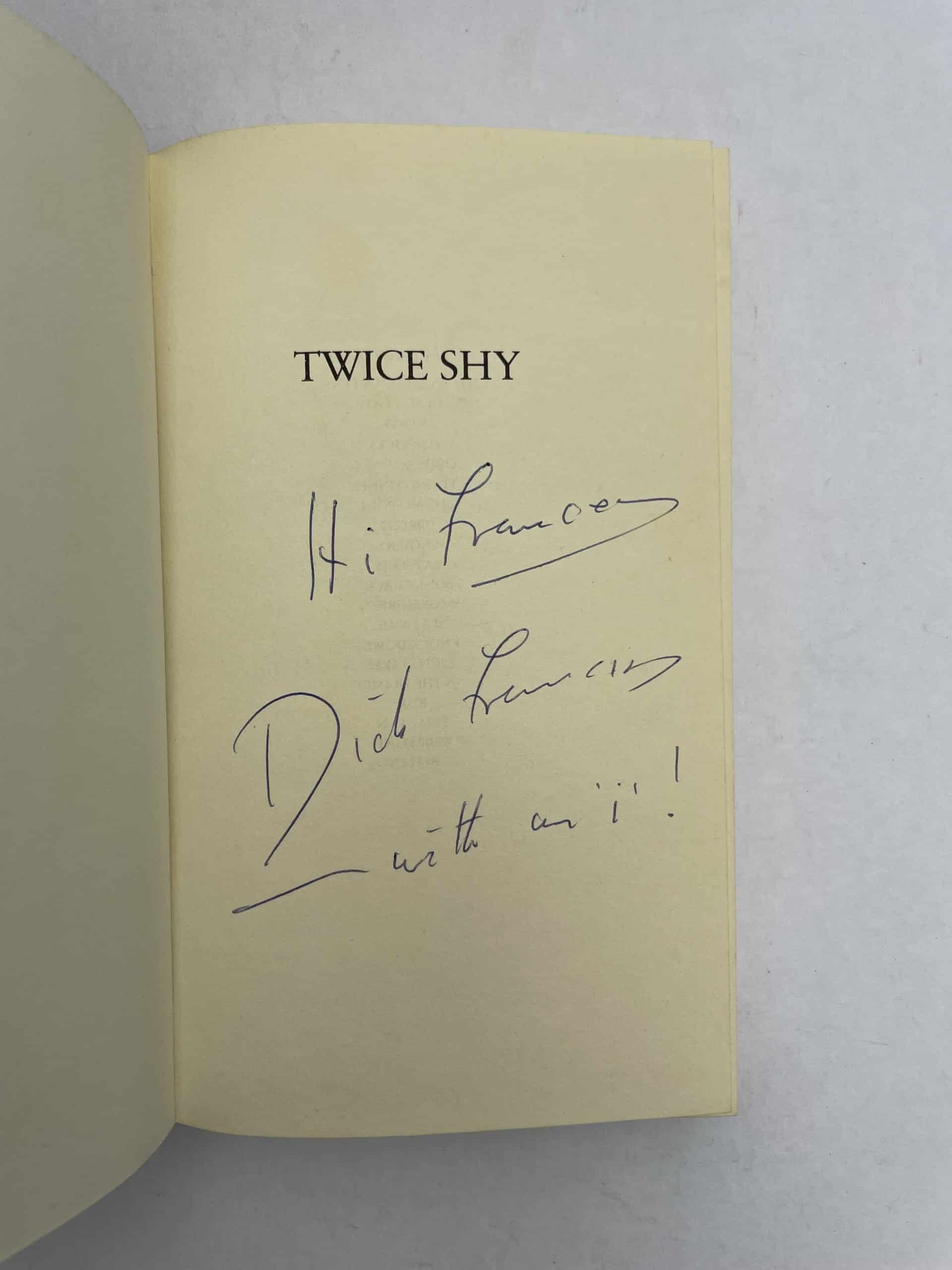 dick francis twice shy signed first 2