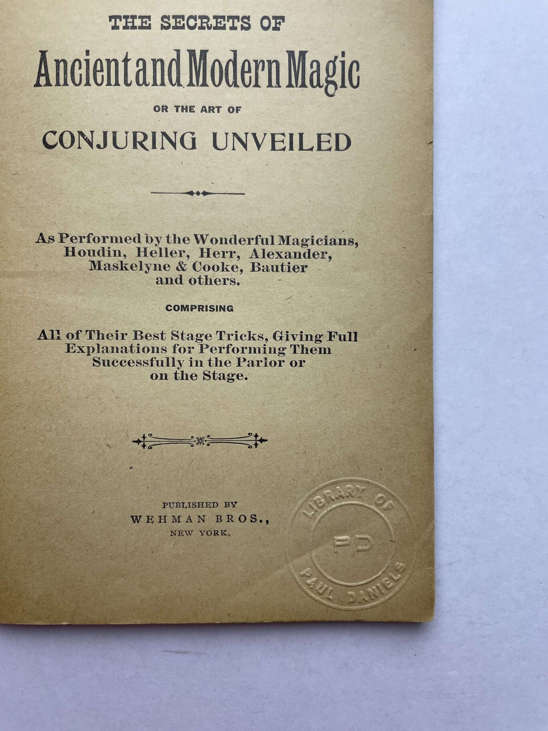 the secrets of ancient and modern magic first edition2