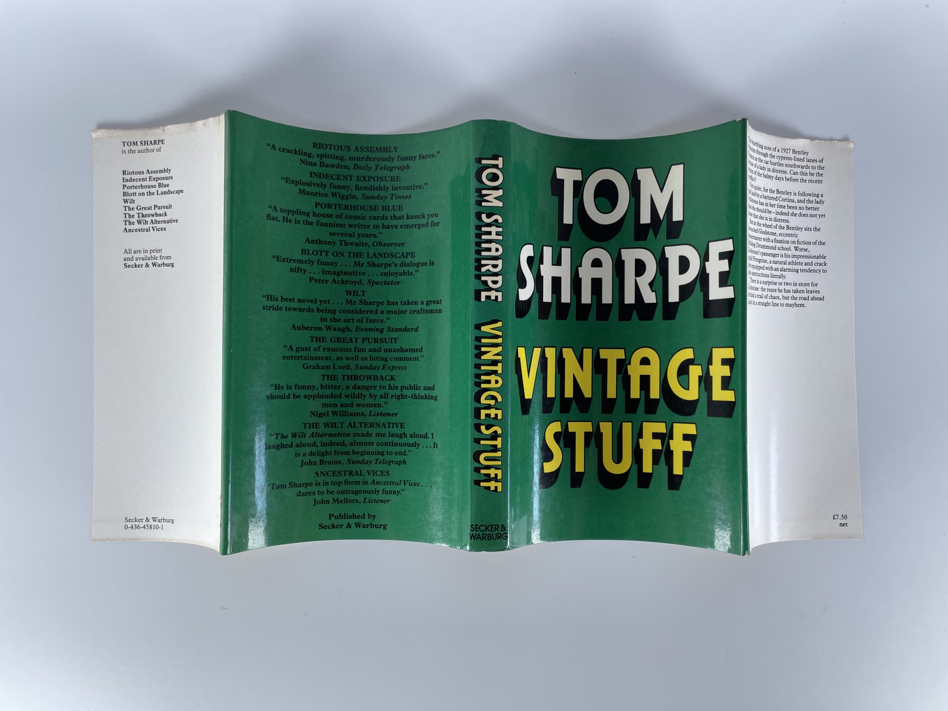 tom sharpe vintage stuff first ed4