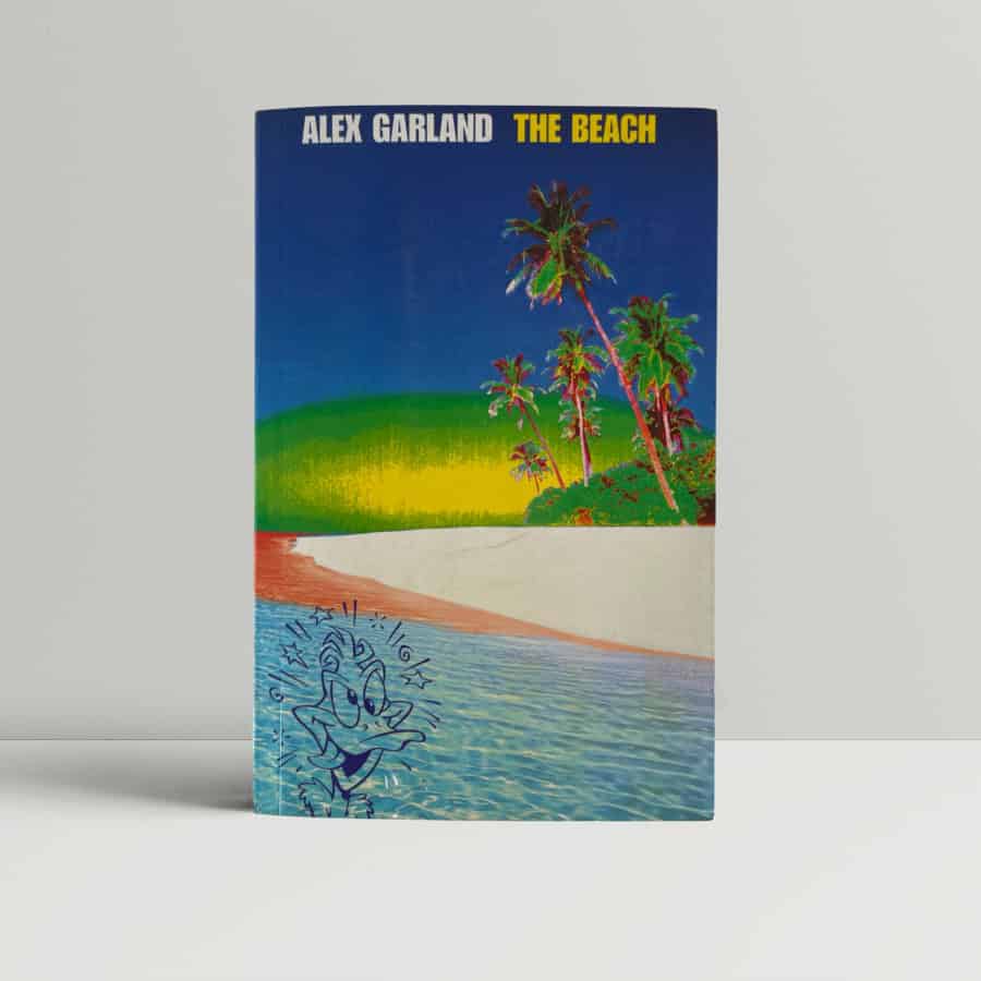 alex garland the beach signed first ed with postcards1