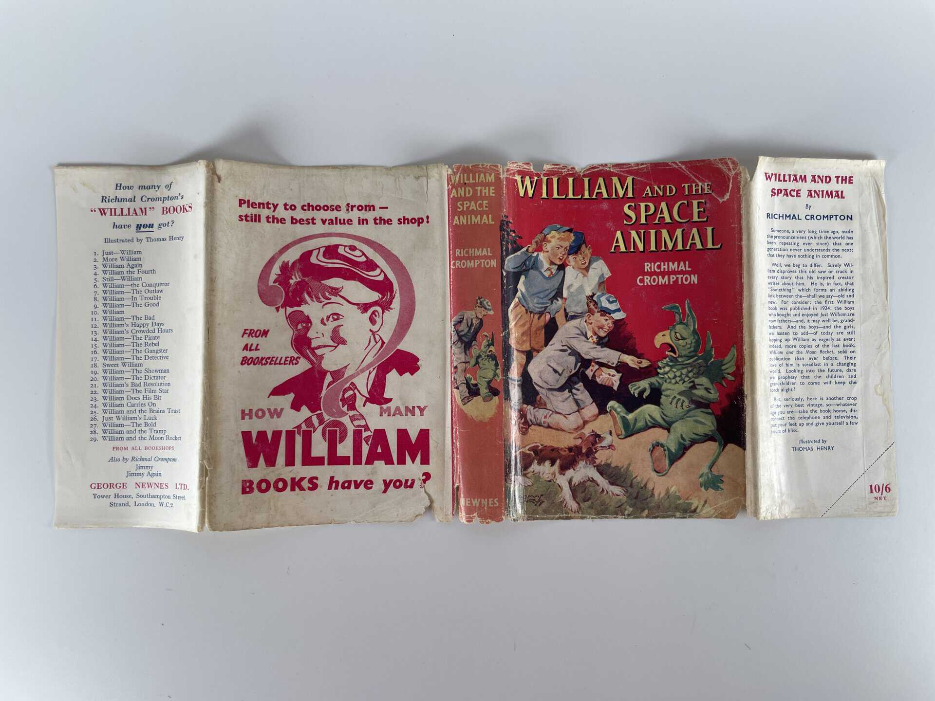 richmal crompton william and the space animal first ed4