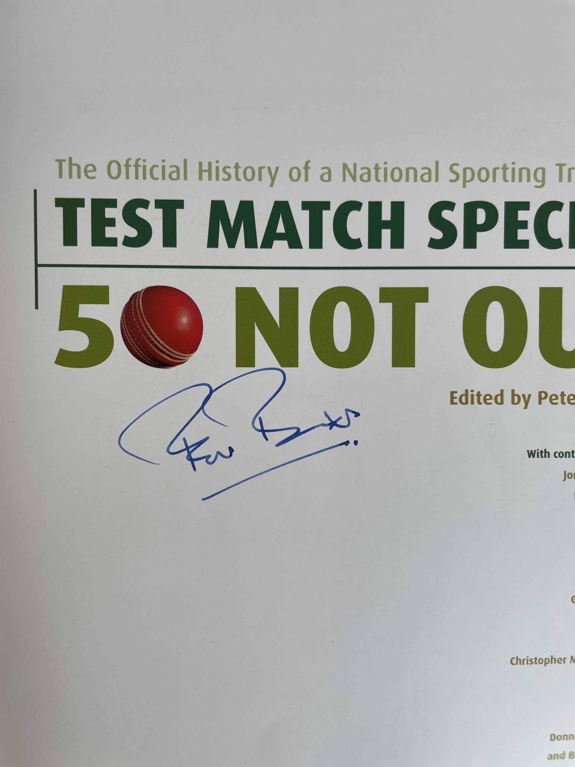 test match special 50 not out multi signed 3