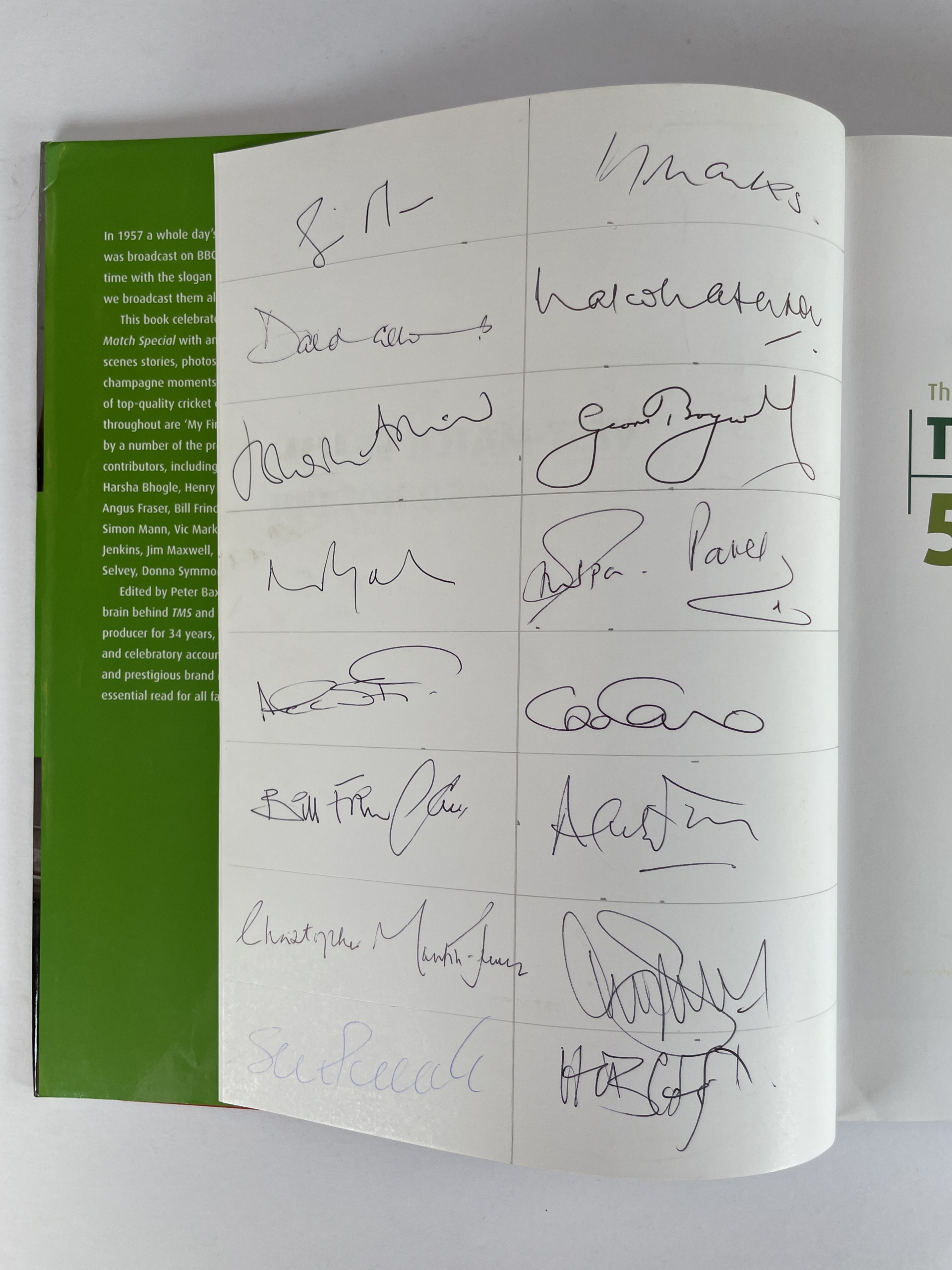 test match special 50 not out multi signed 2