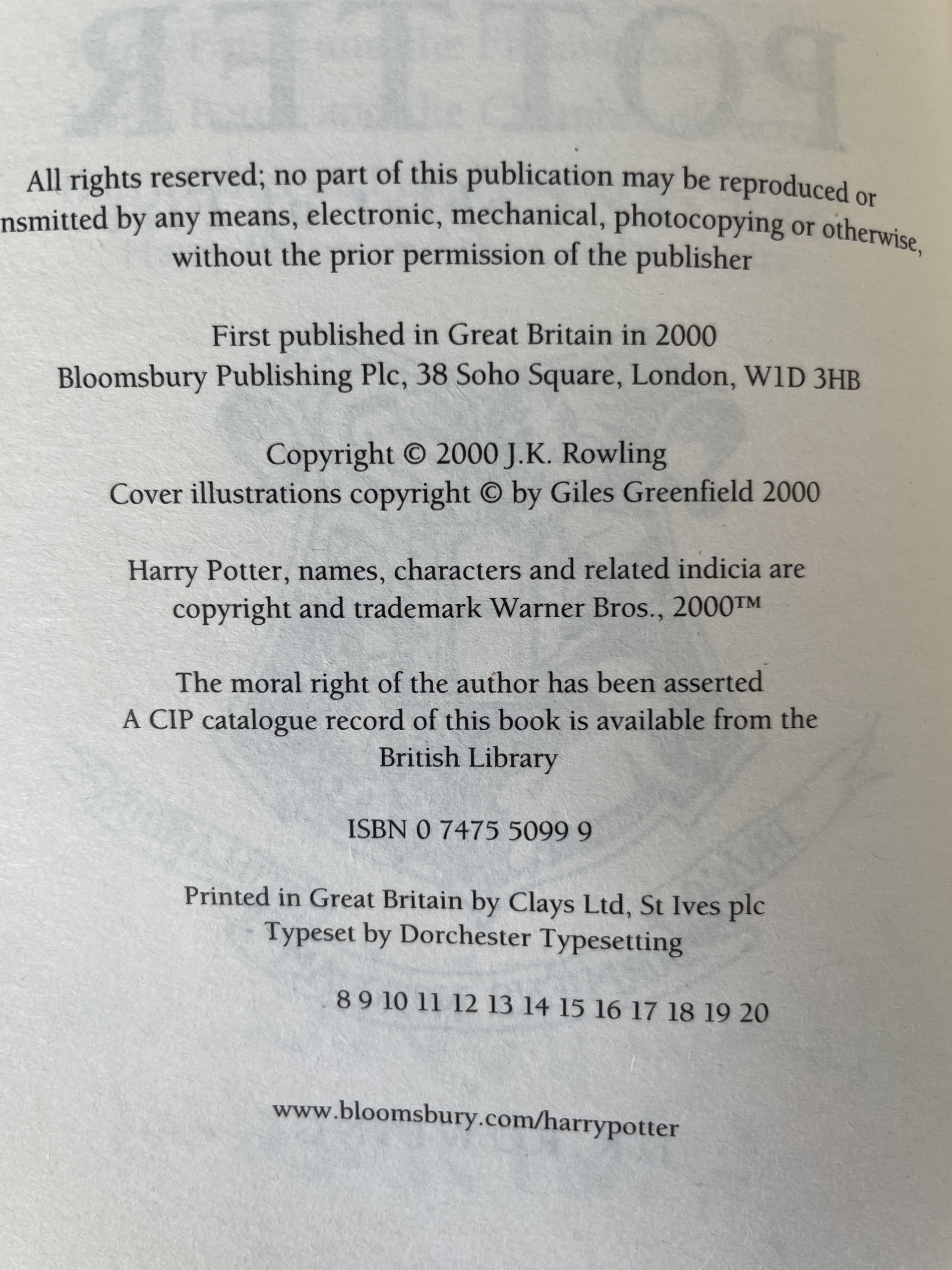 jk rowling hpatgof 1st pb mark williams copy 3