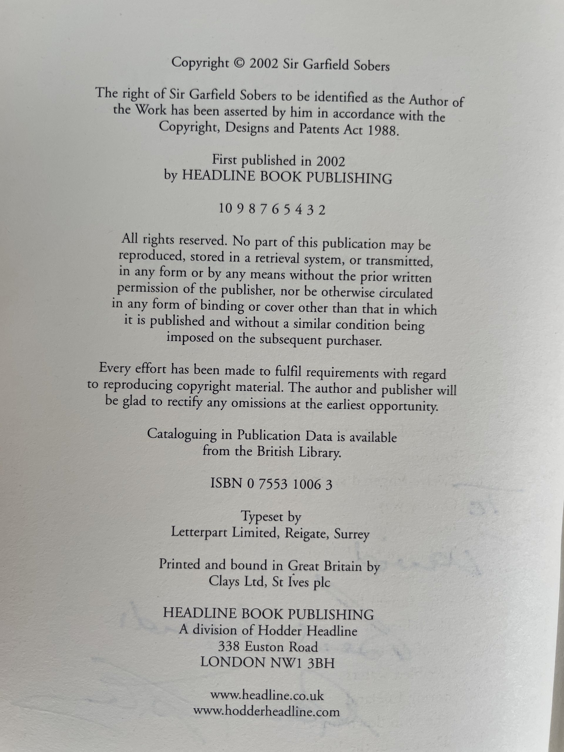 garry sobers autobiography signed first edition3
