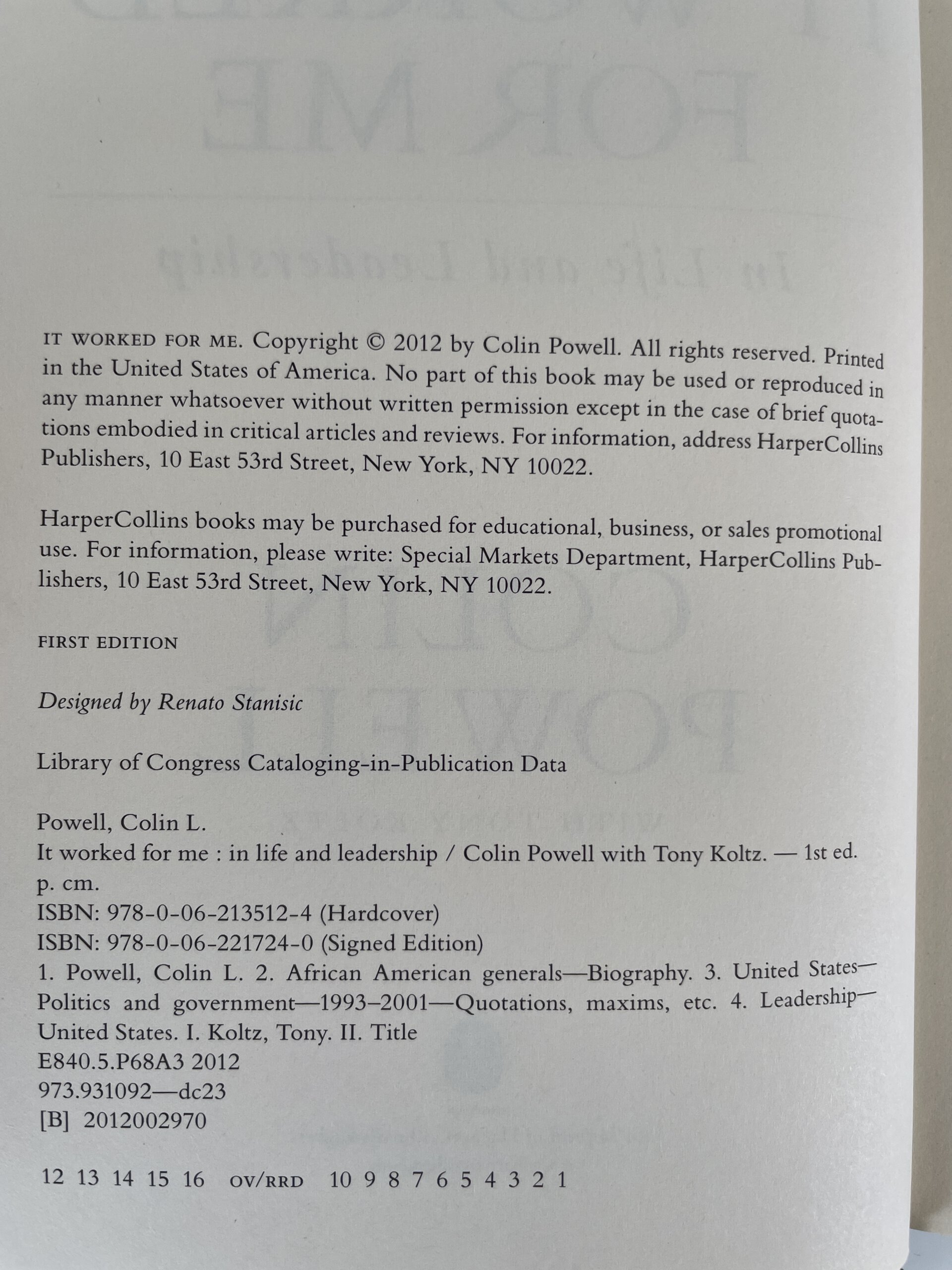 colin powell it worked for me signed first edition3