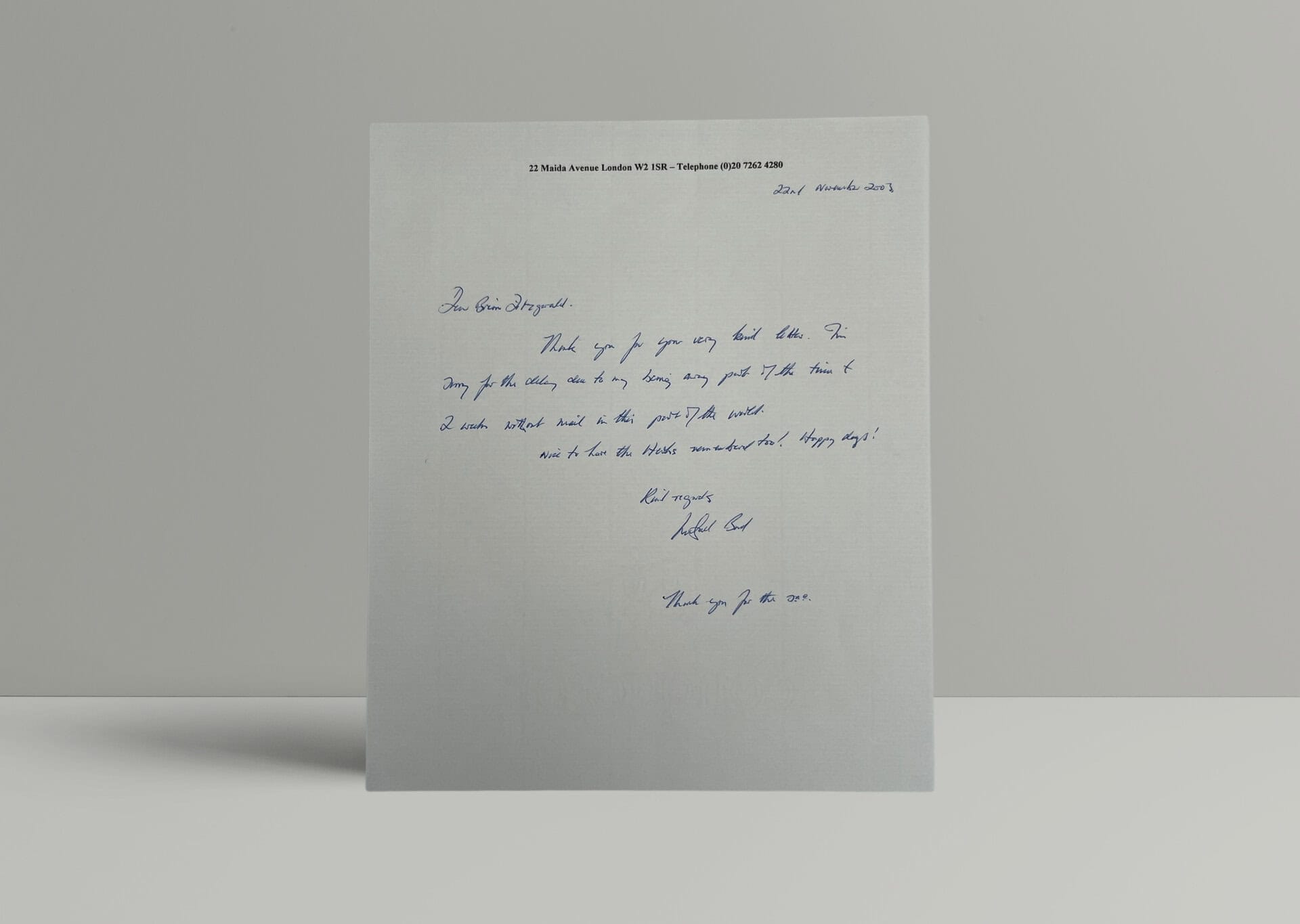 michael bond signed letter1