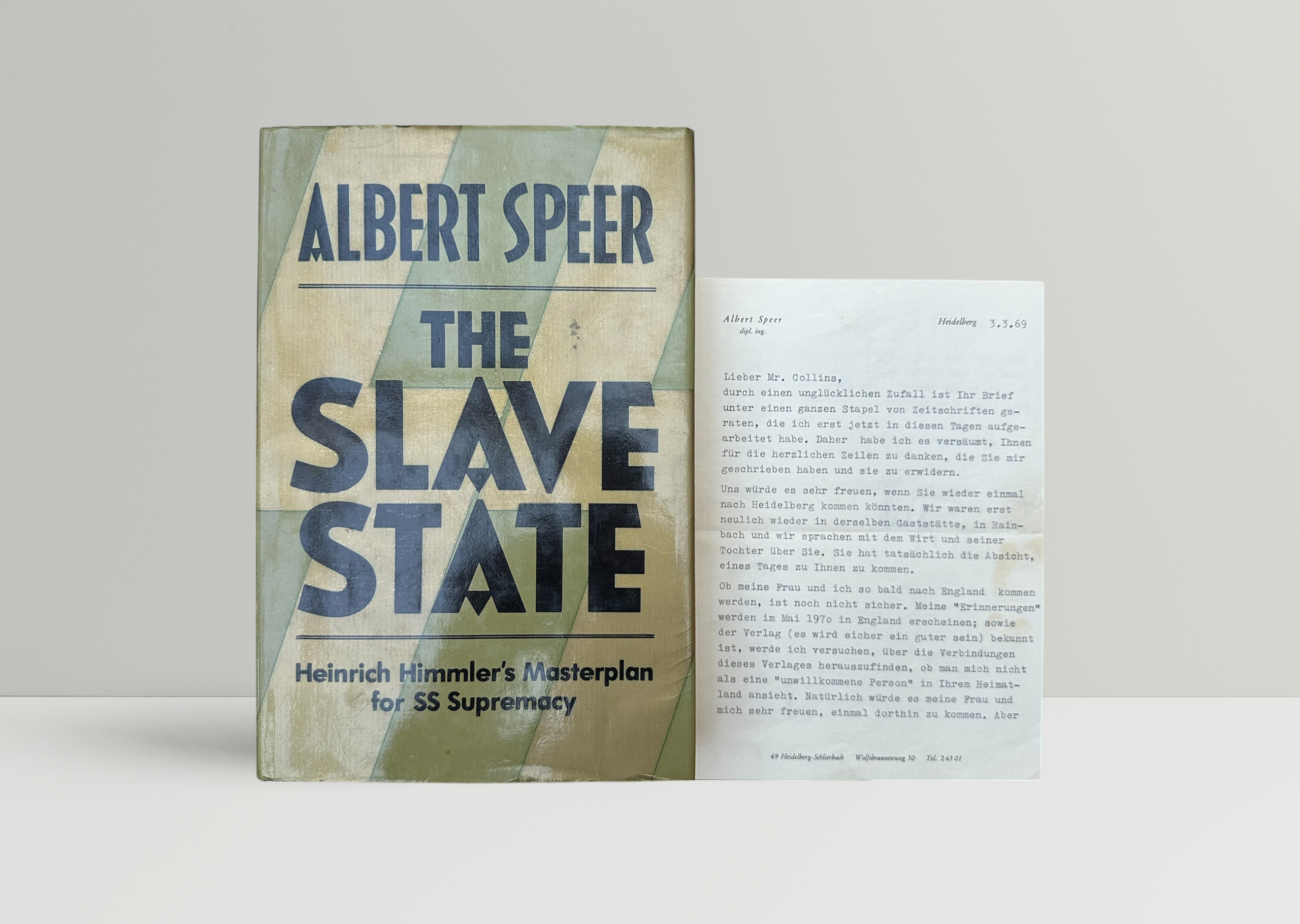 Albert Speer - The Slave State - First UK Edition -with letter