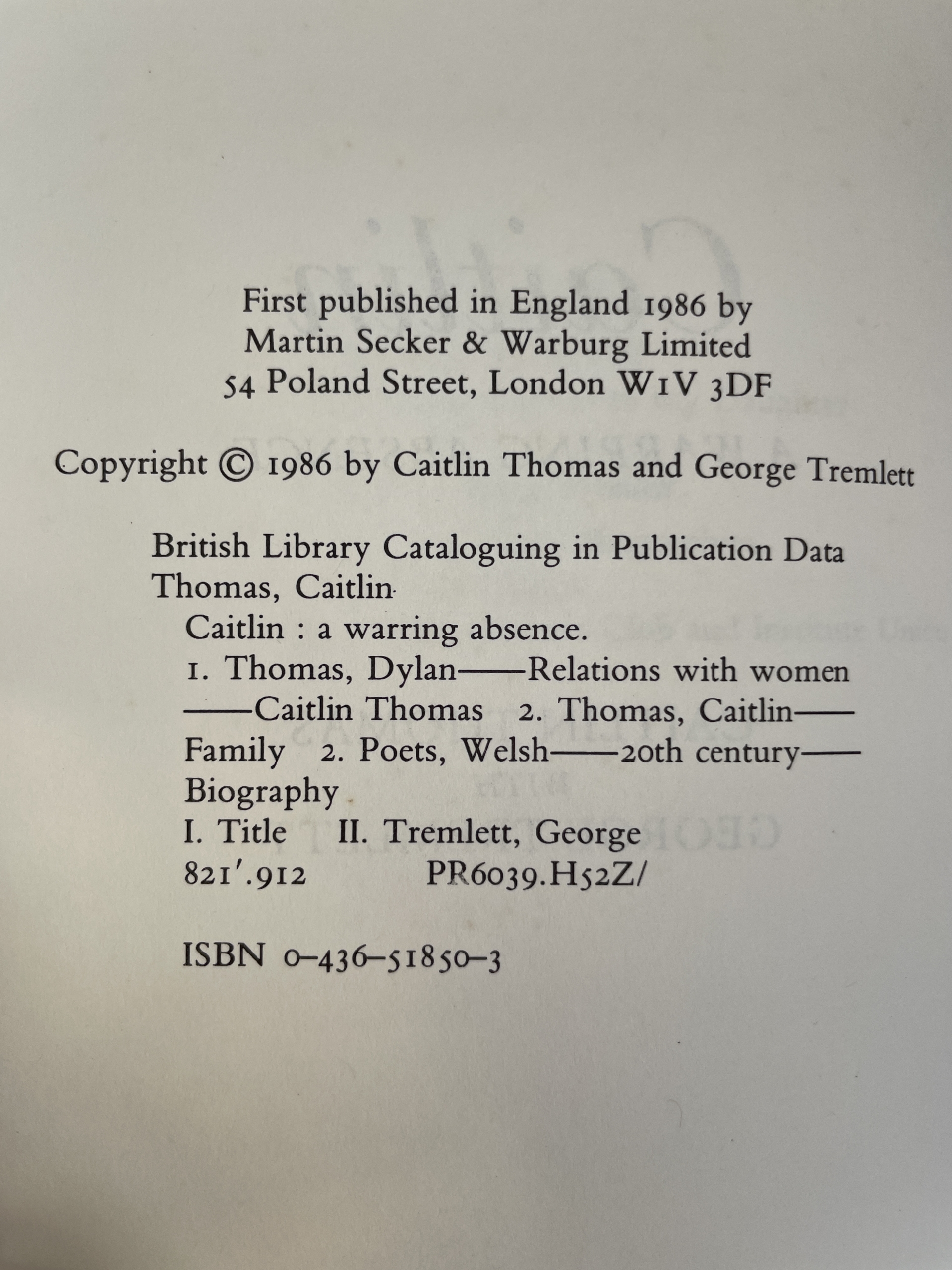 caitlin thomas signed first ed3