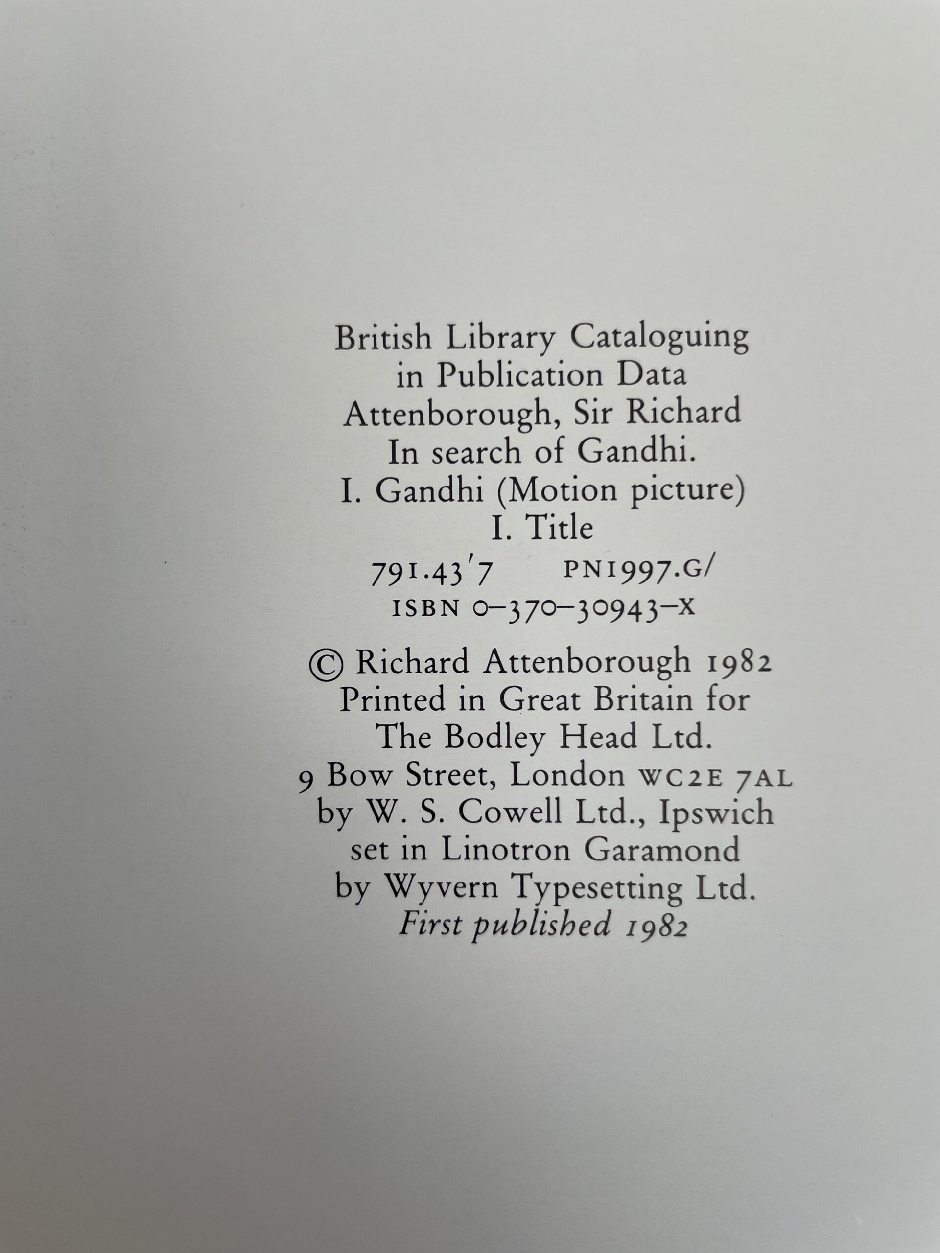 richard attenborough in search of gandhi signed first3