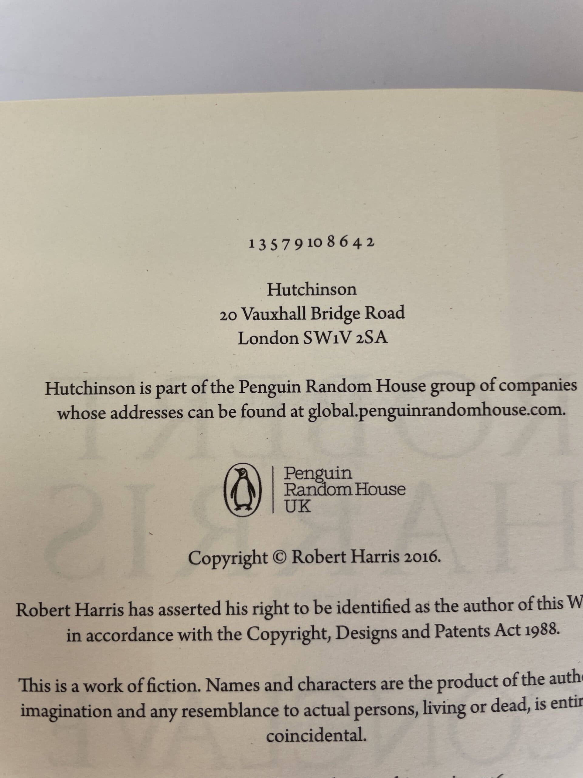 robert harris conclave signed first 3