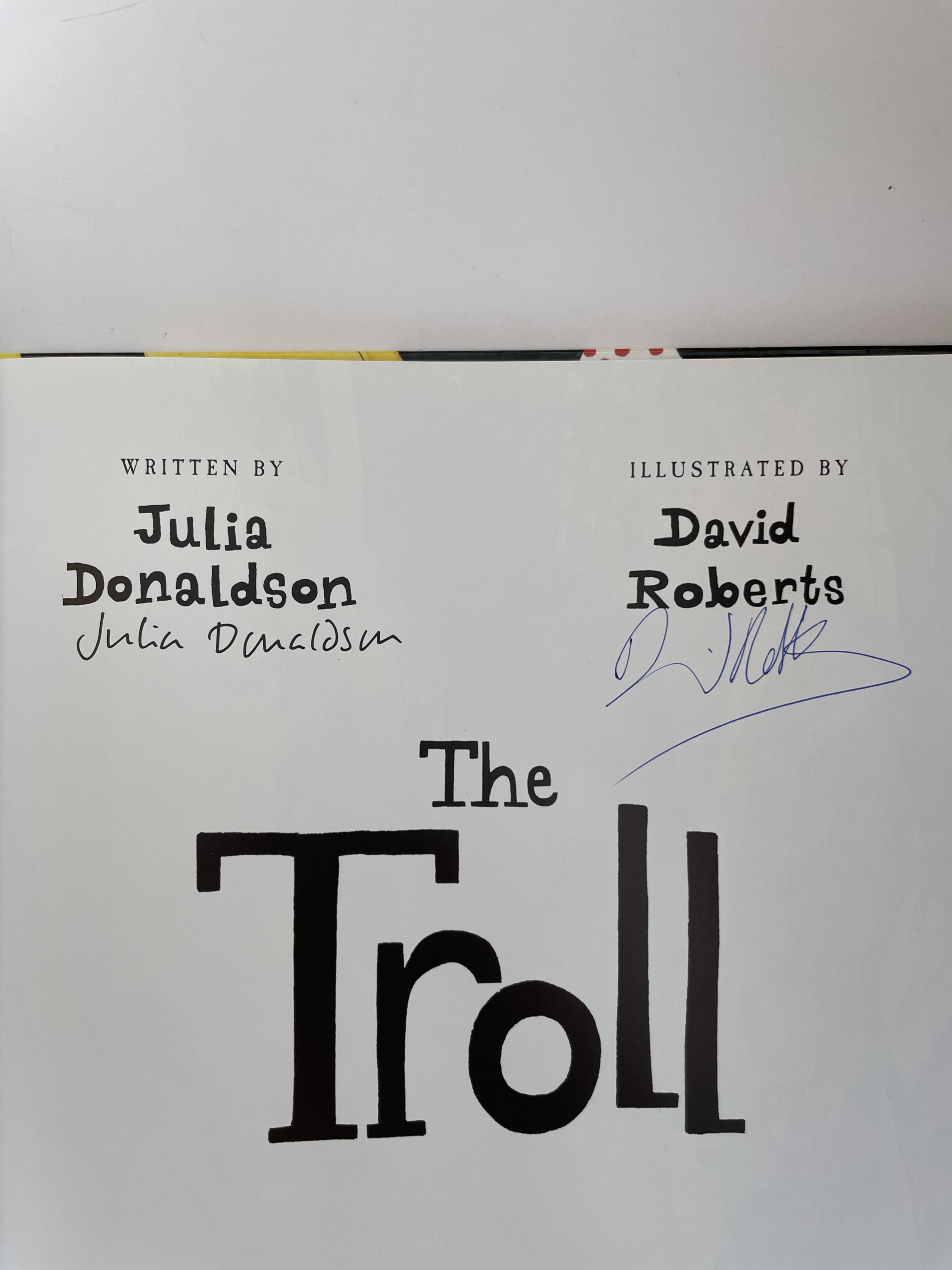 julia donaldson troll first signed 2