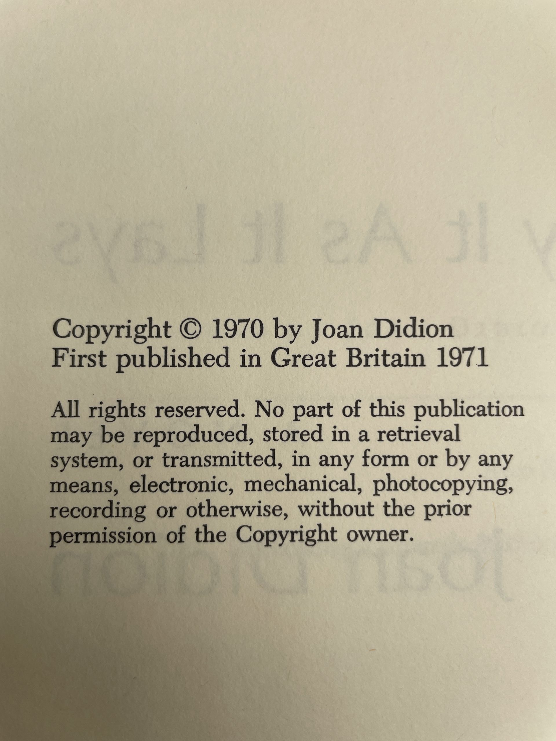 Joan Didion - Play It As It Lays - First Edition 1971 - Image 2