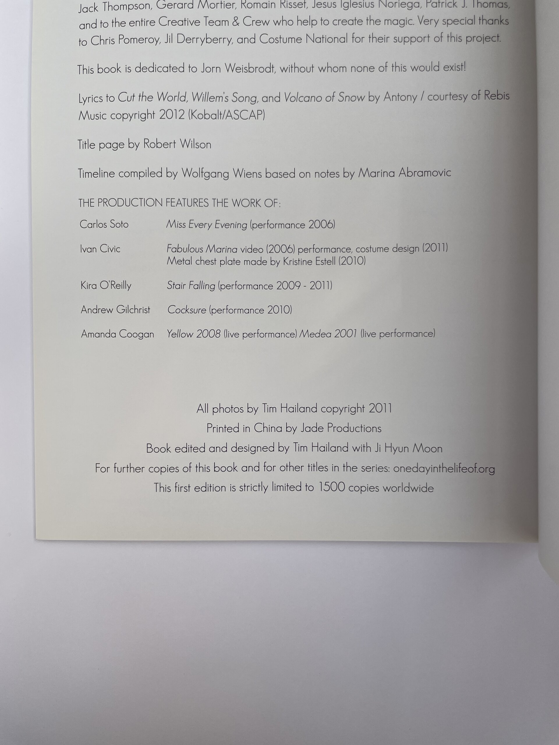 marina abramovich one day in the life of robert wilson first2