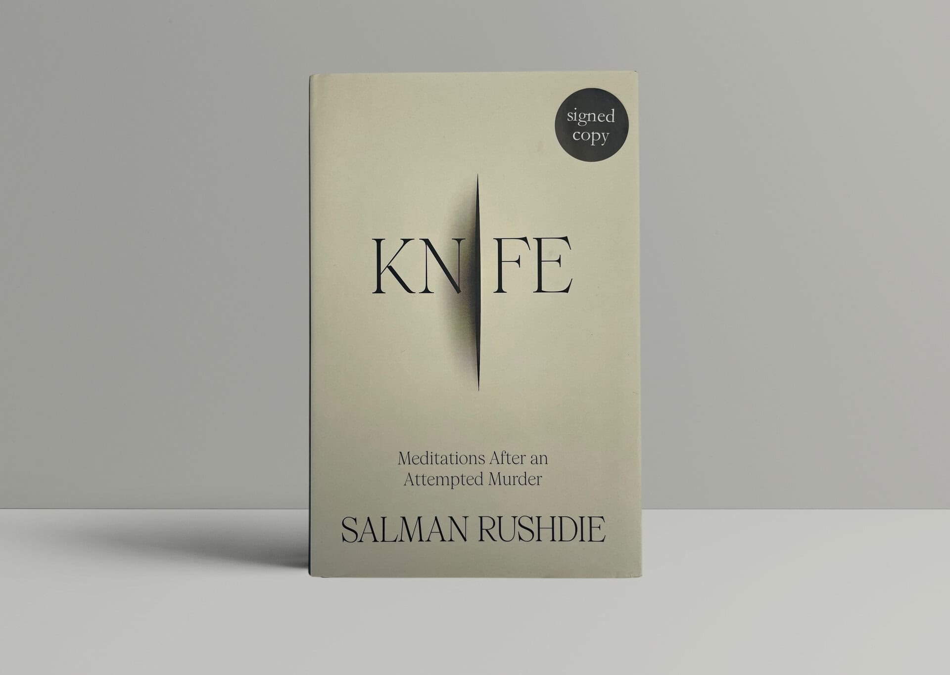 salman rushdie knife signed first 1